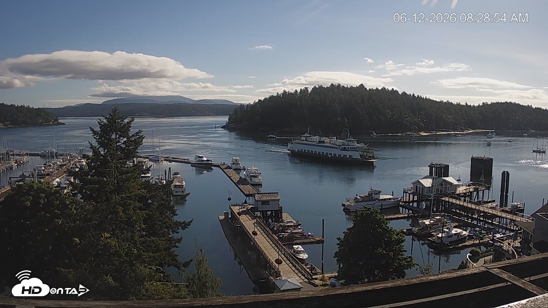 Snapshot of Friday Harbor - San Juan Island Live Webcam taken Jun 12, 2026, 8:30am PDT