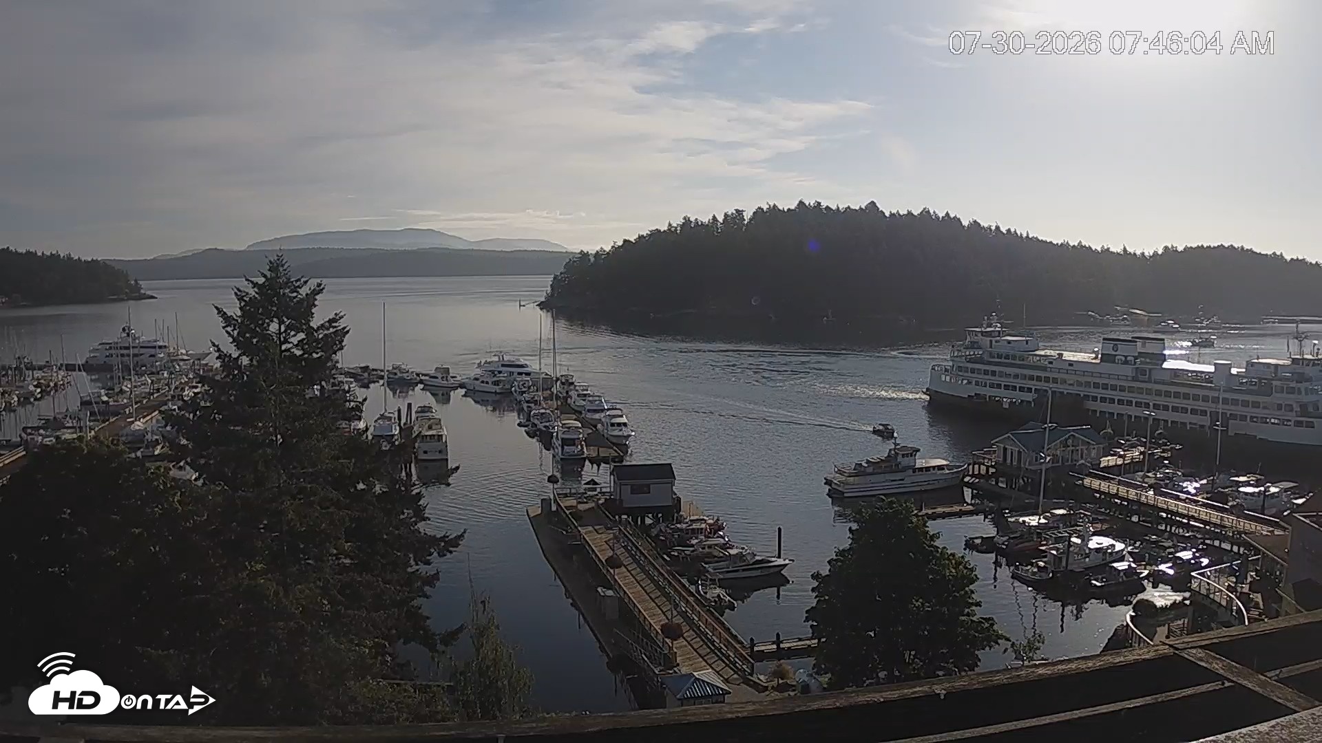 Snapshot of Friday Harbor - San Juan Island Live Webcam taken Jul 30, 2026, 7:46am PDT
