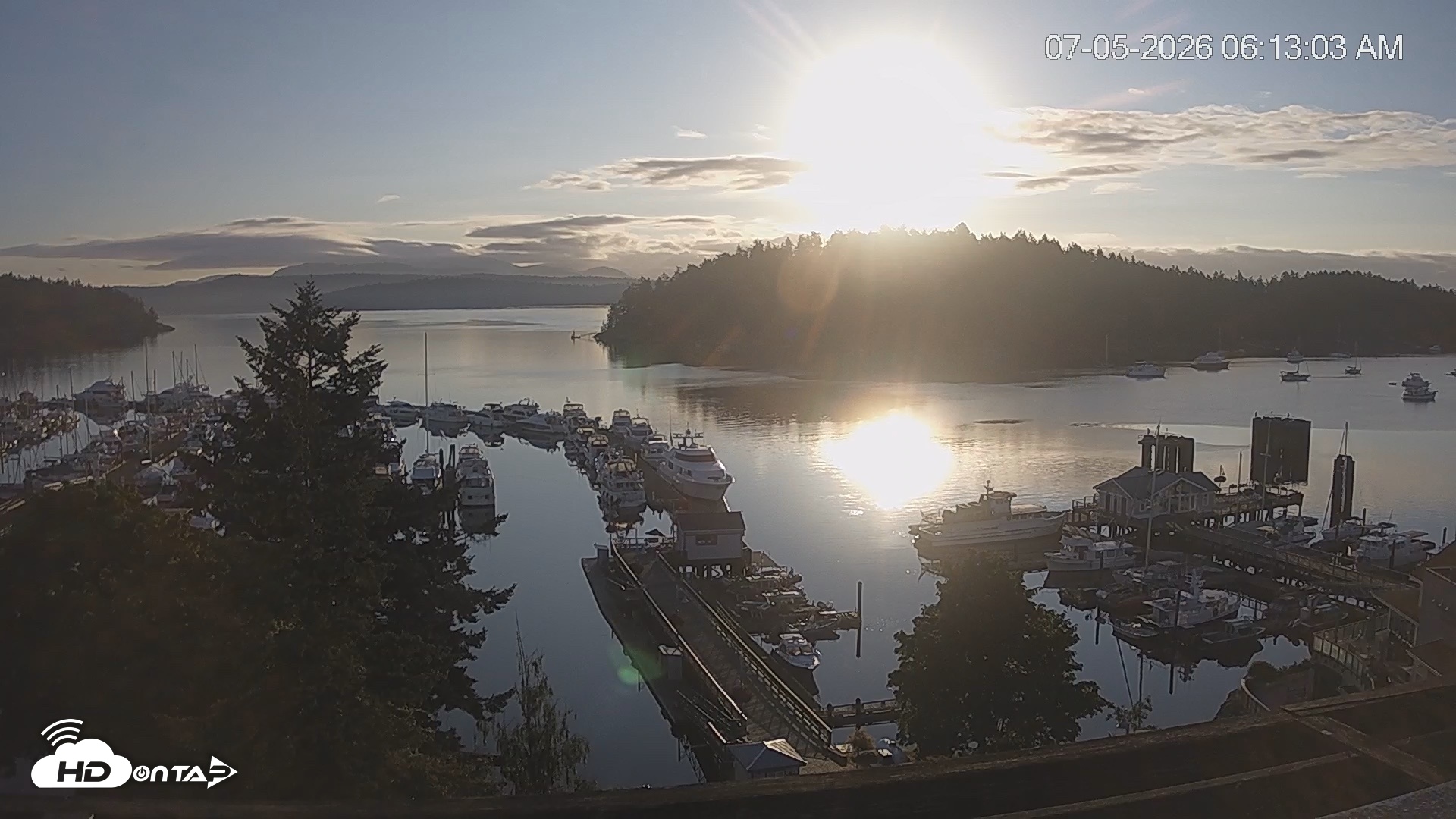 Snapshot of Friday Harbor - San Juan Island Live Webcam taken Jul 5, 2026, 6:14am PDT
