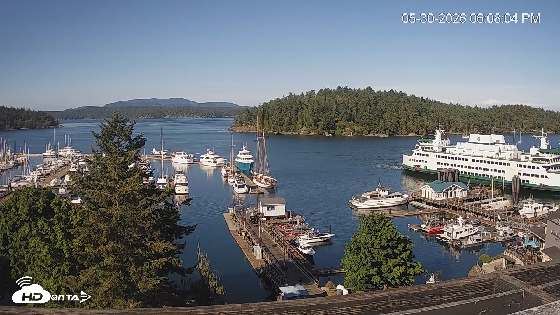 Snapshot of Friday Harbor - San Juan Island Live Webcam taken May 30, 2026, 6:08pm PDT