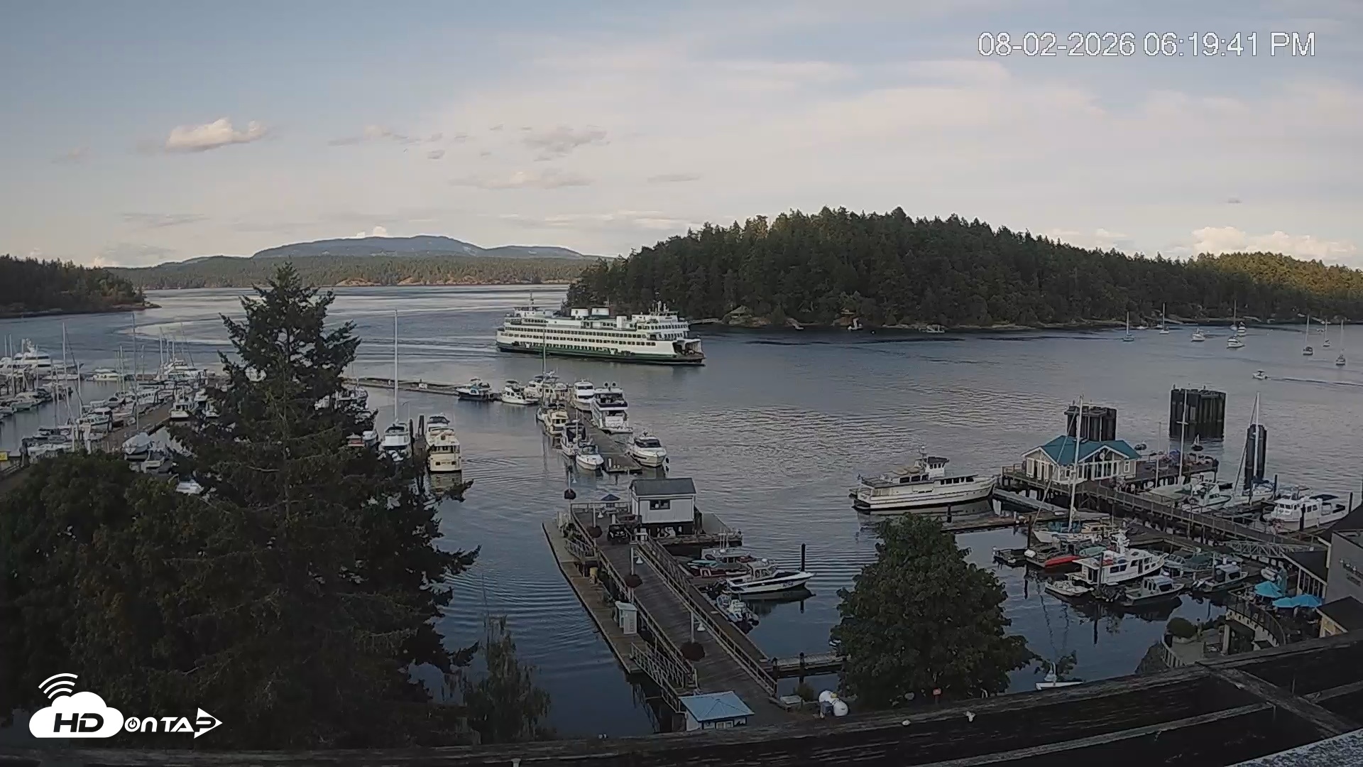 Snapshot of Friday Harbor - San Juan Island Live Webcam taken Aug 2, 2026, 6:20pm PDT