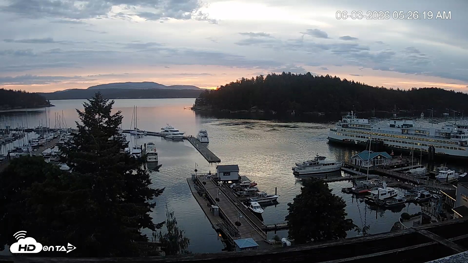 Snapshot of Friday Harbor - San Juan Island Live Webcam taken Jun 3, 2026, 5:27am PDT