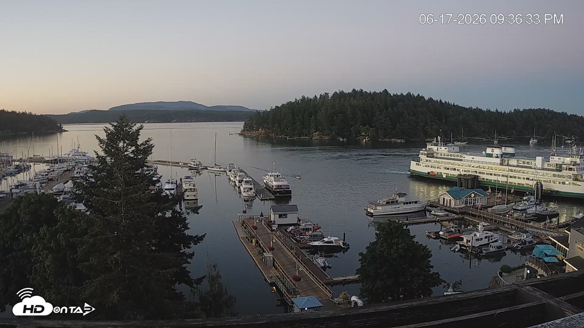 Snapshot of Friday Harbor - San Juan Island Live Webcam taken Jun 17, 2026, 9:37pm PDT