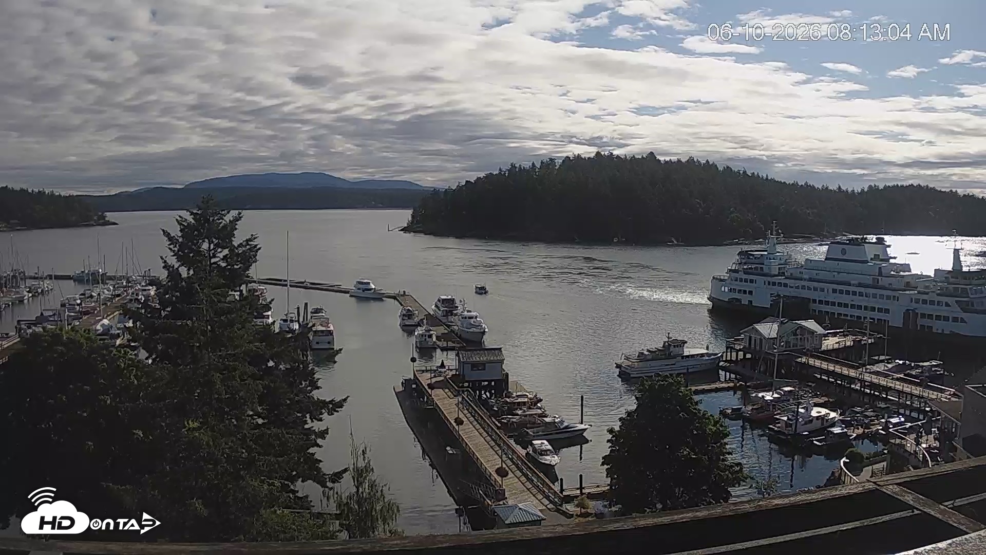 Snapshot of Friday Harbor - San Juan Island Live Webcam taken Jun 10, 2026, 8:13am PDT