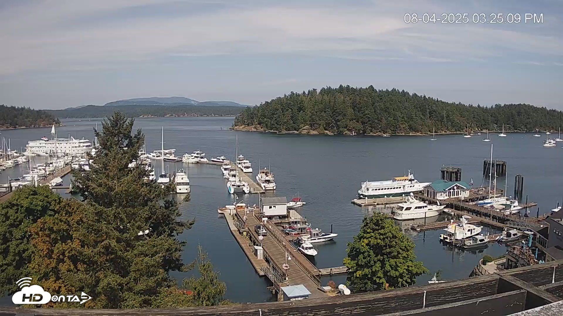 Snapshot of Friday Harbor - San Juan Island Live Webcam taken Aug 4, 2025, 3:27pm PDT
