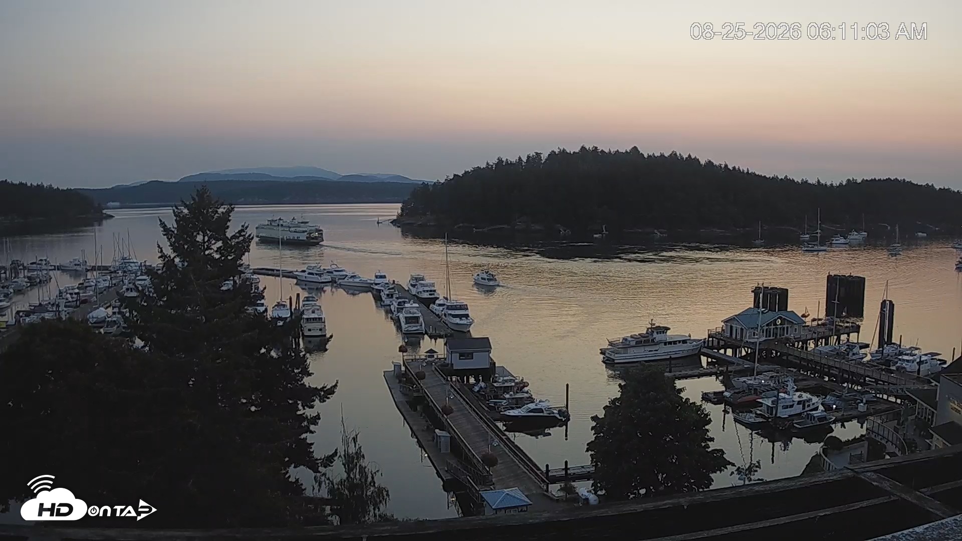 Snapshot of Friday Harbor - San Juan Island Live Webcam taken Aug 25, 2026, 6:11am PDT