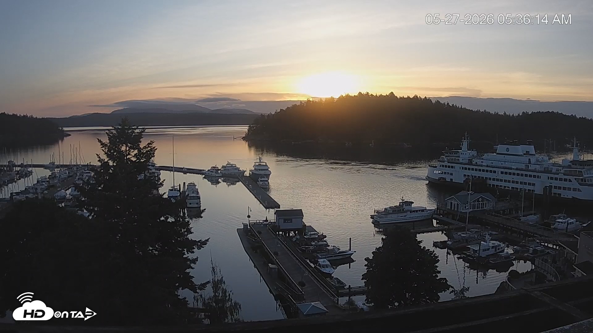 Snapshot of Friday Harbor - San Juan Island Live Webcam taken May 27, 2026, 5:36am PDT
