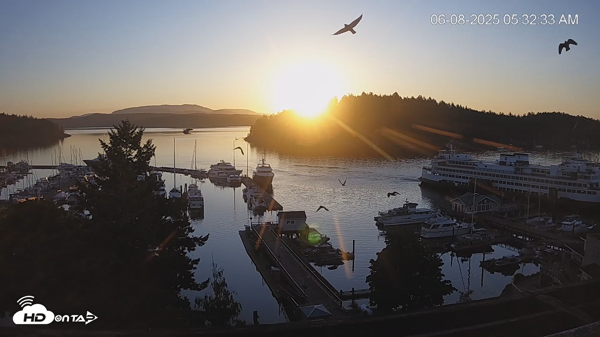 Snapshot of Friday Harbor - San Juan Island Live Webcam taken Jun 8, 2025, 5:33am PDT