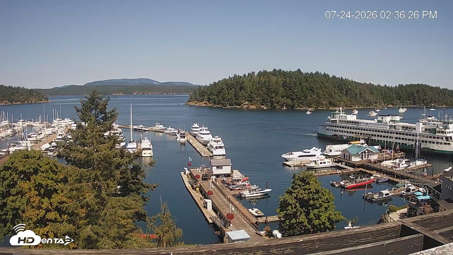 Snapshot of Friday Harbor - San Juan Island Live Webcam taken Jul 24, 2026, 2:37pm PDT