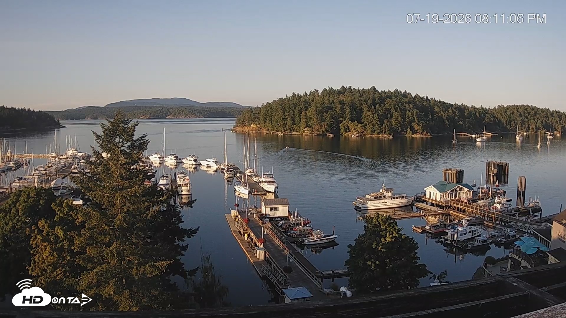 Snapshot of Friday Harbor - San Juan Island Live Webcam taken Jul 19, 2026, 8:11pm PDT