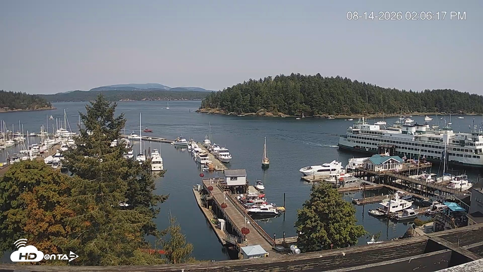 Snapshot of Friday Harbor - San Juan Island Live Webcam taken Aug 14, 2026, 2:07pm PDT