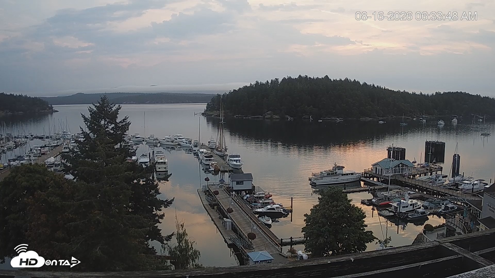 Snapshot of Friday Harbor - San Juan Island Live Webcam taken Aug 16, 2026, 6:35am PDT
