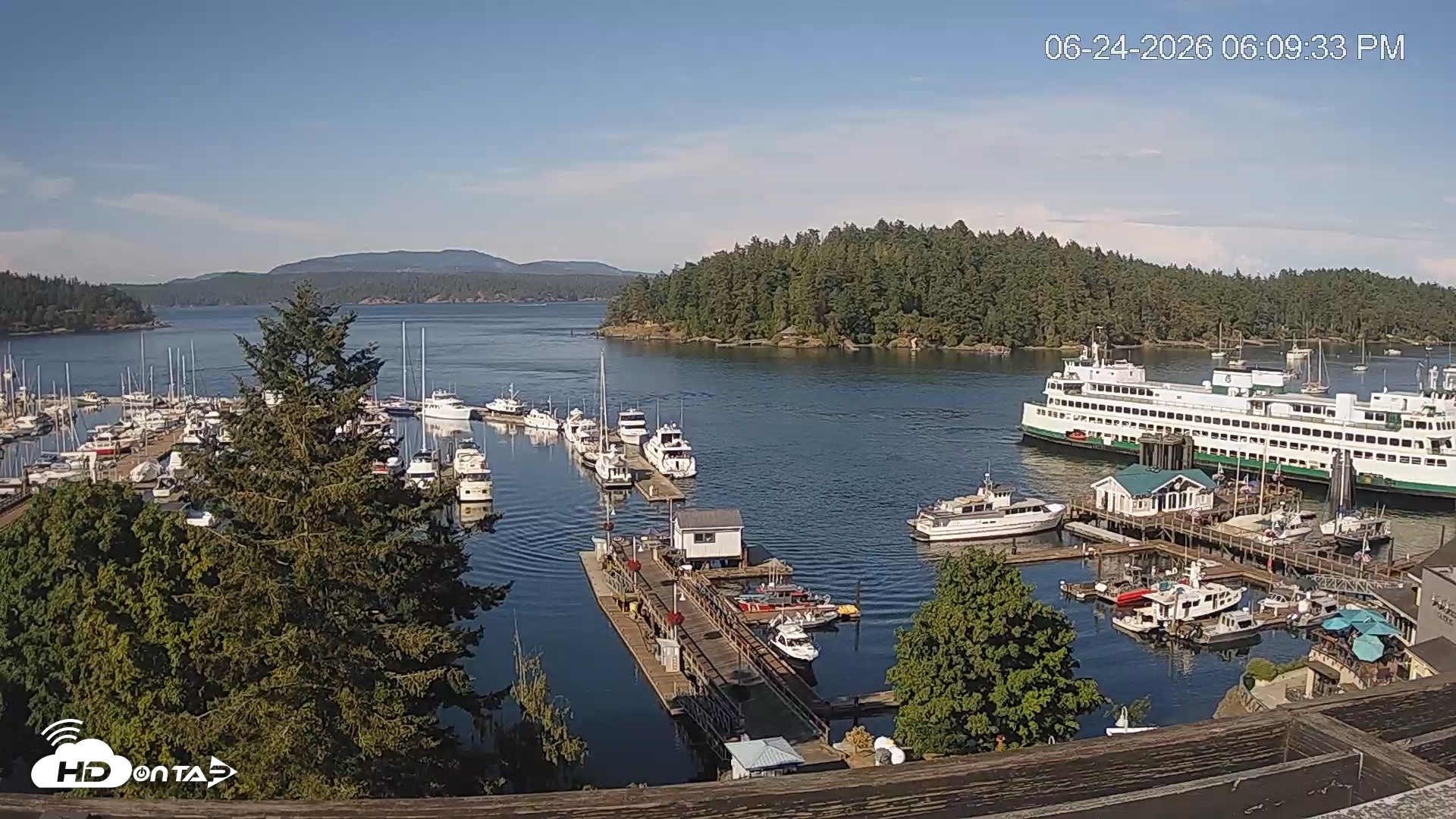 Snapshot of Friday Harbor - San Juan Island Live Webcam taken Jun 24, 2026, 6:10pm PDT