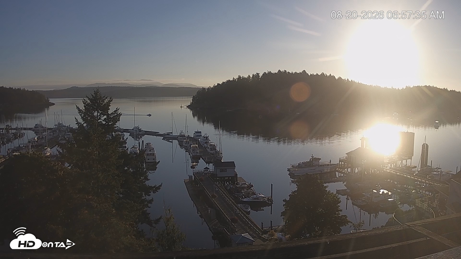 Snapshot of Friday Harbor - San Juan Island Live Webcam taken Aug 20, 2026, 6:58am PDT