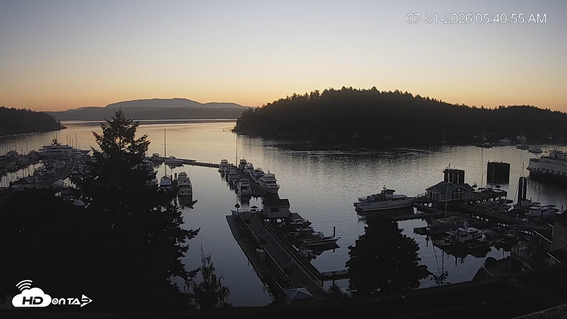 Snapshot of Friday Harbor - San Juan Island Live Webcam taken Jul 31, 2026, 5:42am PDT