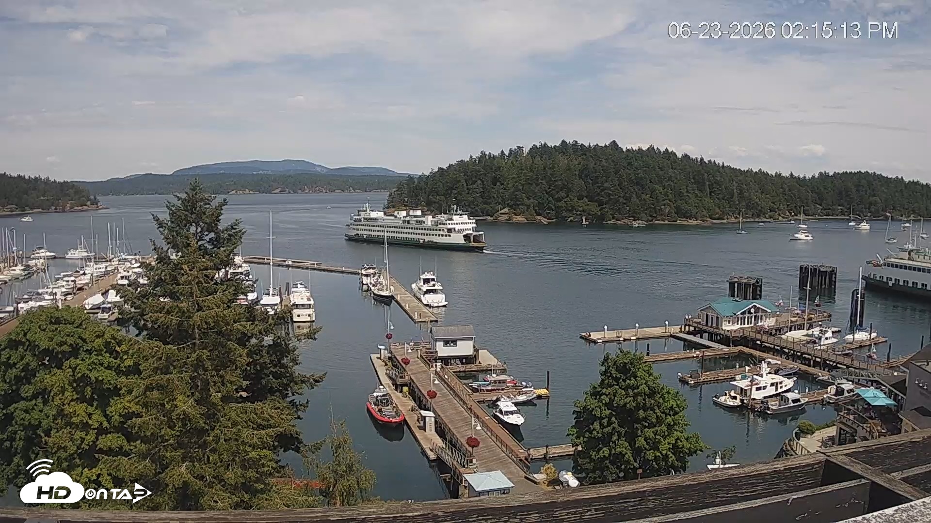 Snapshot of Friday Harbor - San Juan Island Live Webcam taken Jun 23, 2026, 2:15pm PDT
