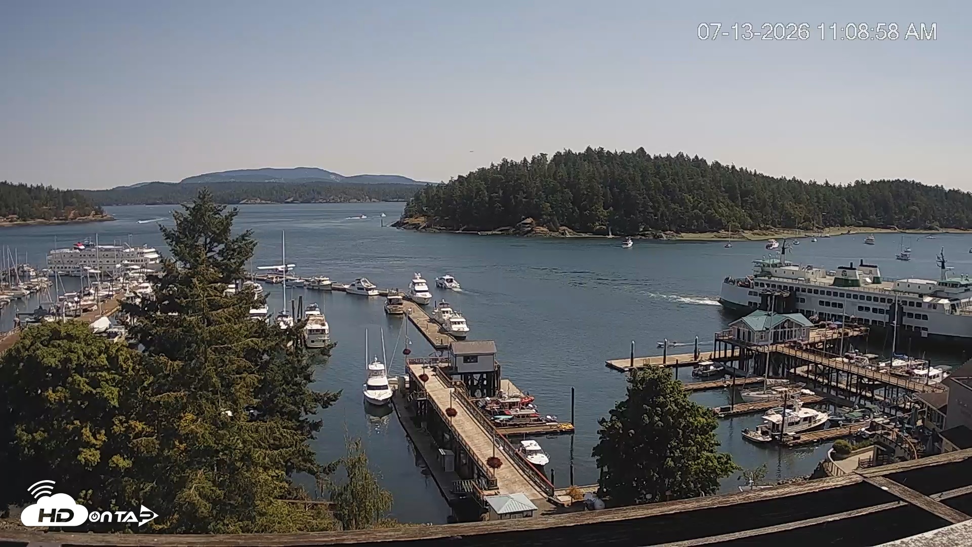 Snapshot of Friday Harbor - San Juan Island Live Webcam taken Jul 13, 2026, 11:09am PDT