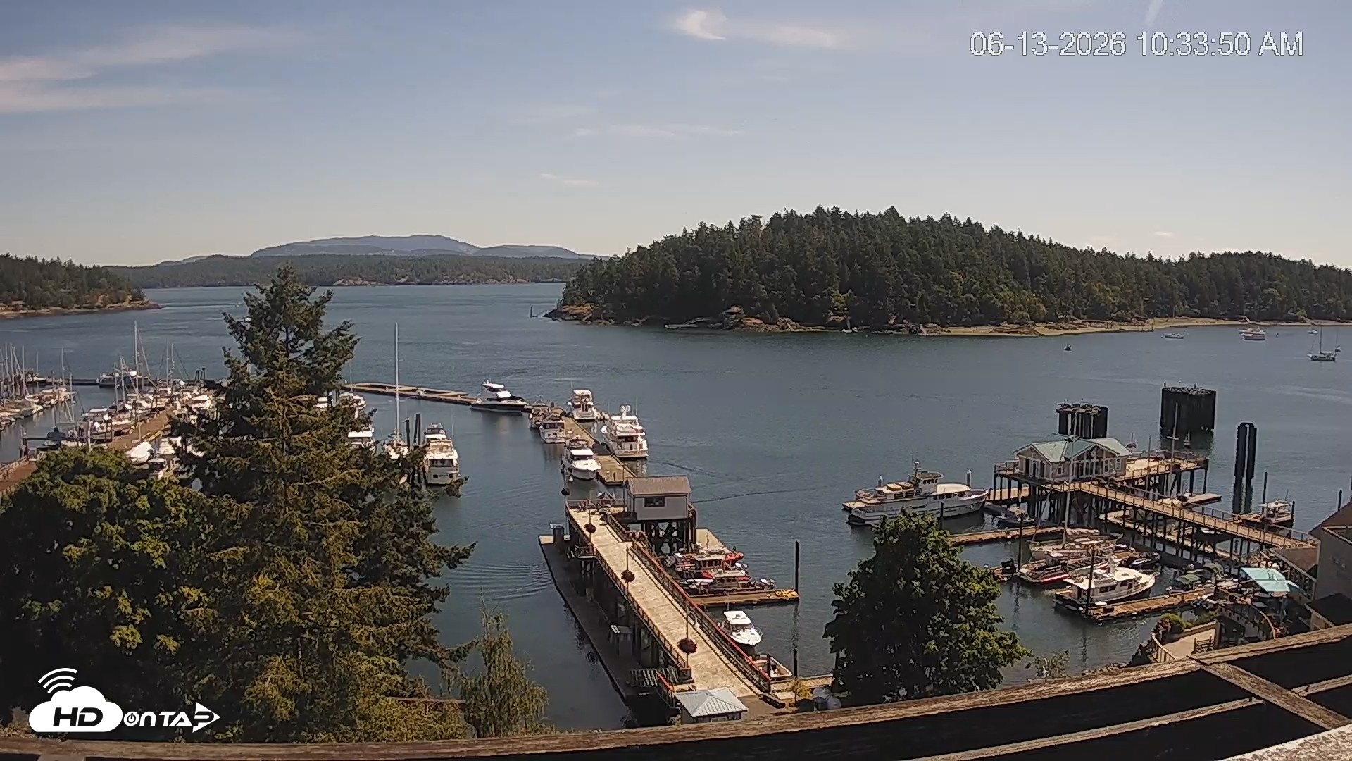 Snapshot of Friday Harbor - San Juan Island Live Webcam taken Jun 13, 2026, 10:34am PDT
