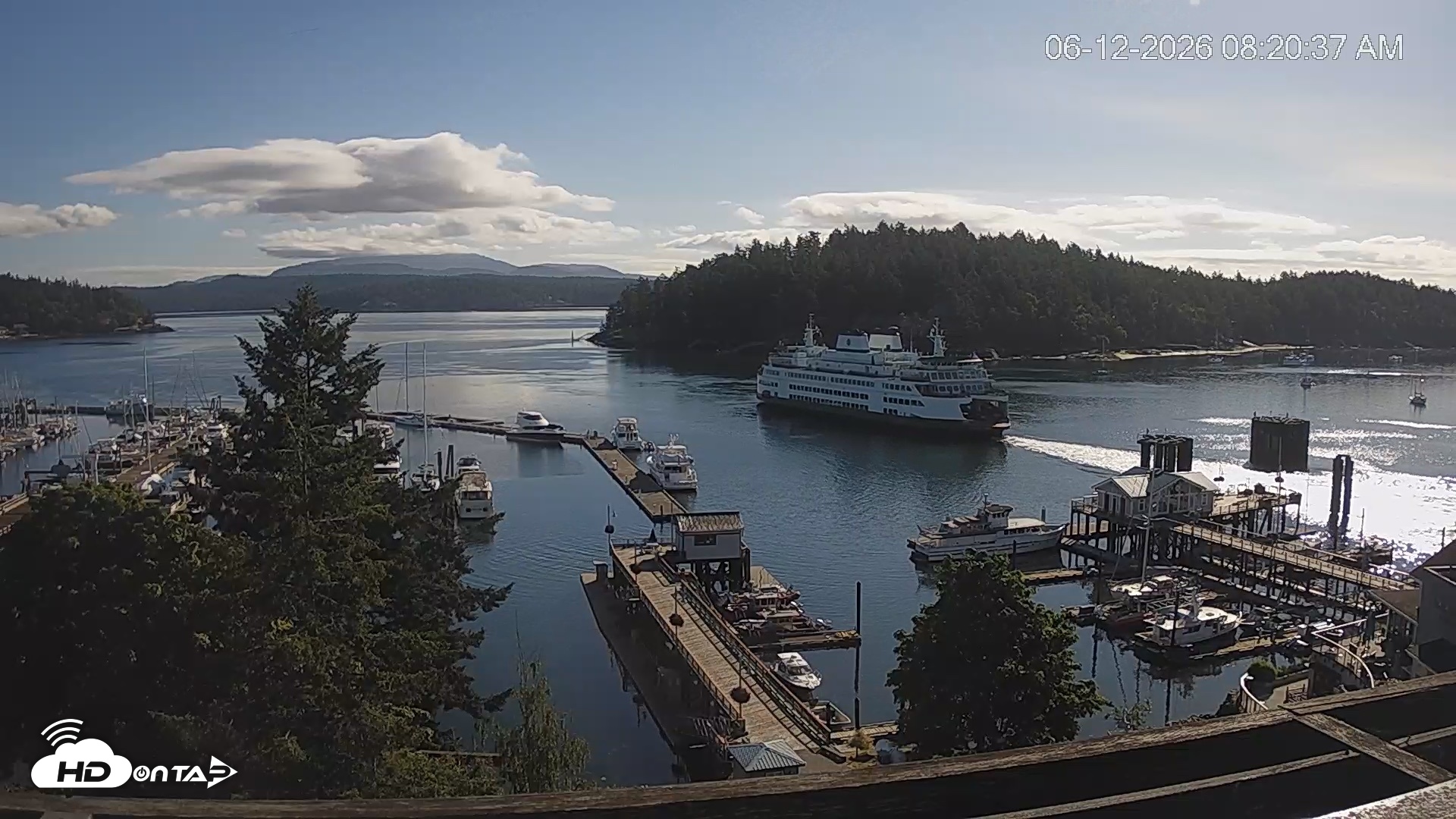 Snapshot of Friday Harbor - San Juan Island Live Webcam taken Jun 12, 2026, 8:21am PDT