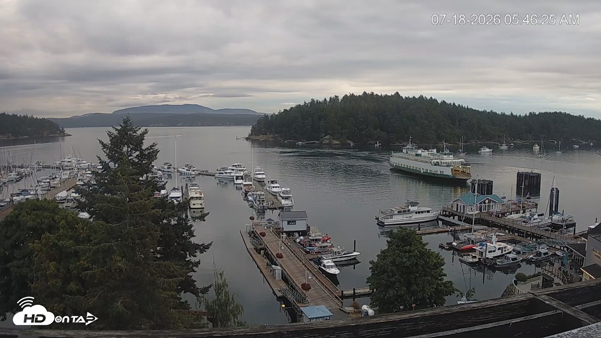 Snapshot of Friday Harbor - San Juan Island Live Webcam taken Jul 18, 2026, 5:47am PDT