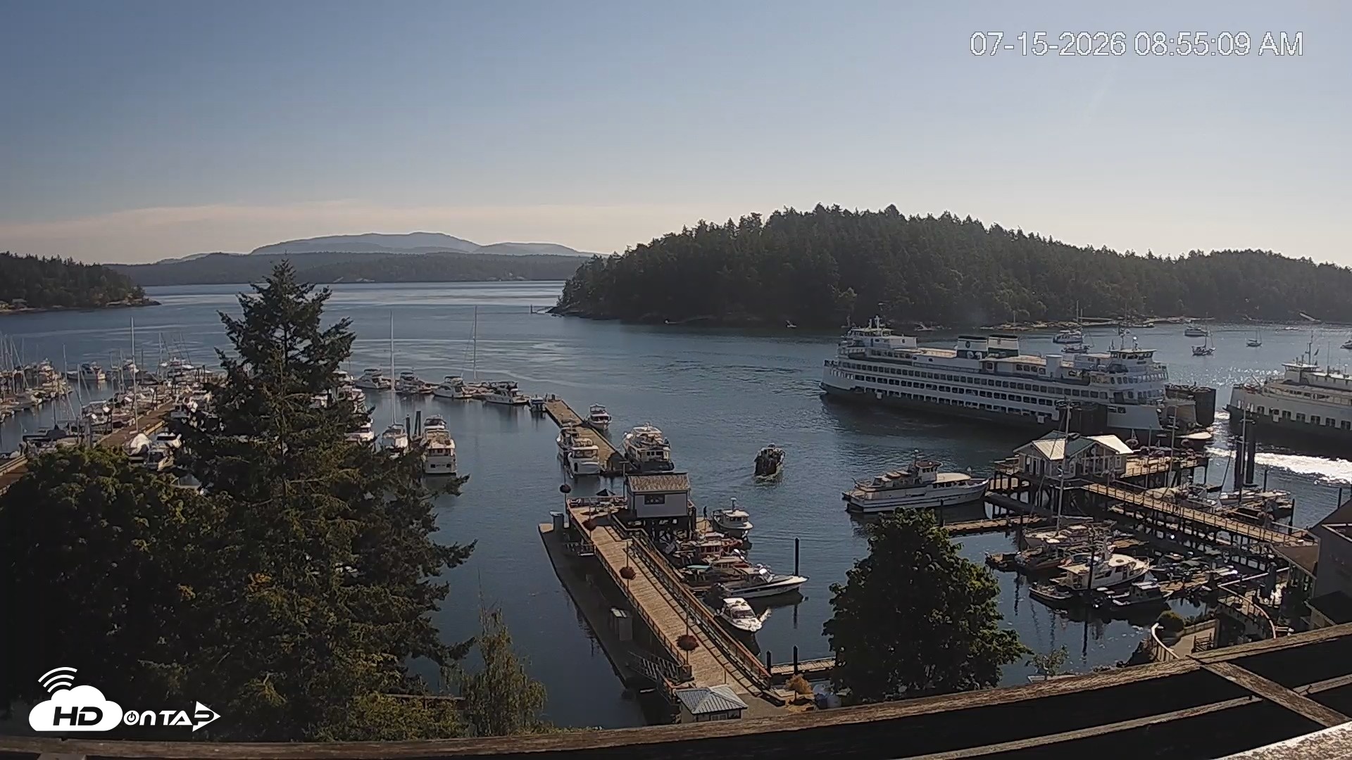Snapshot of Friday Harbor - San Juan Island Live Webcam taken Jul 15, 2026, 8:56am PDT