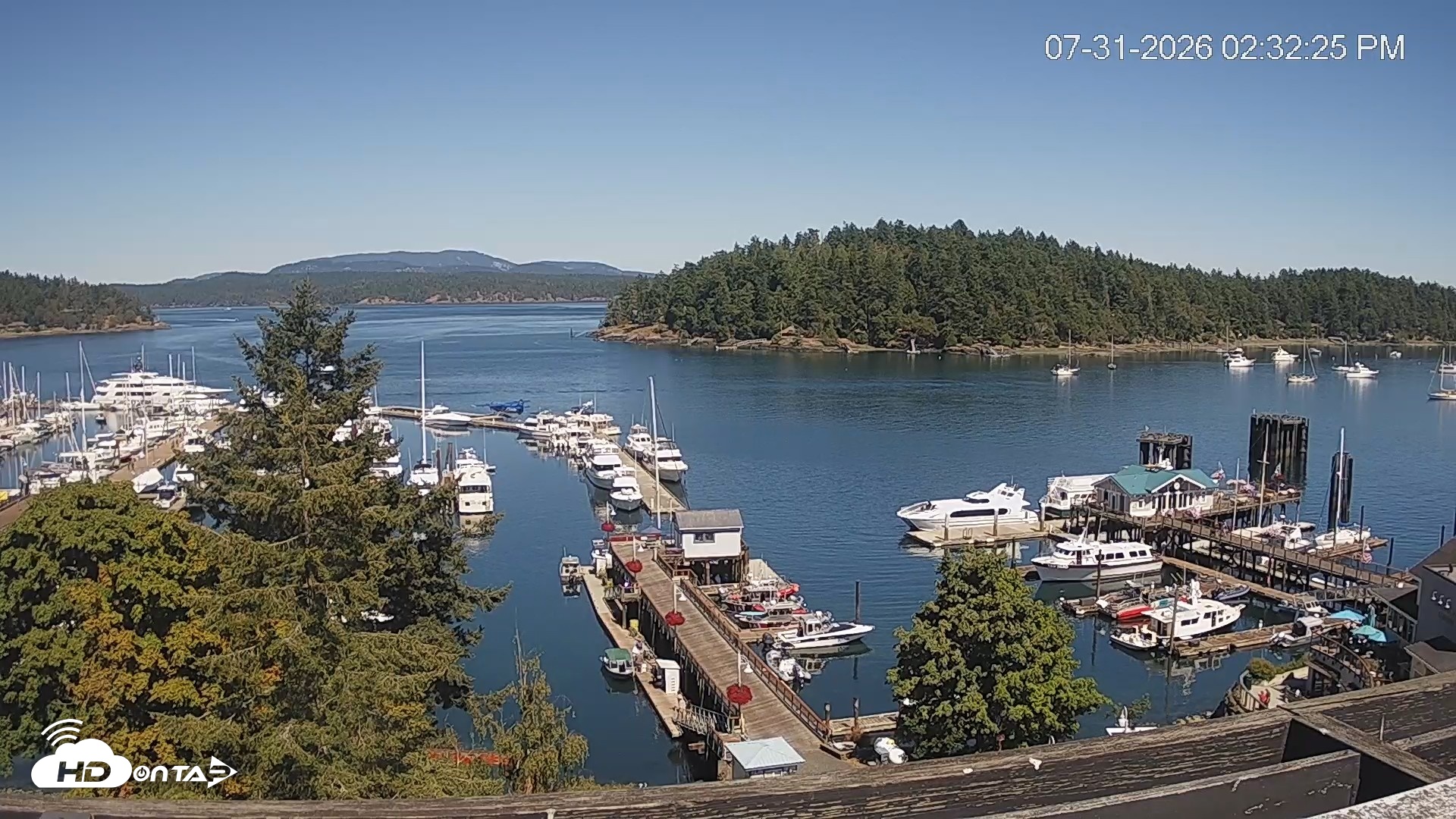 Snapshot of Friday Harbor - San Juan Island Live Webcam taken Jul 31, 2026, 2:33pm PDT