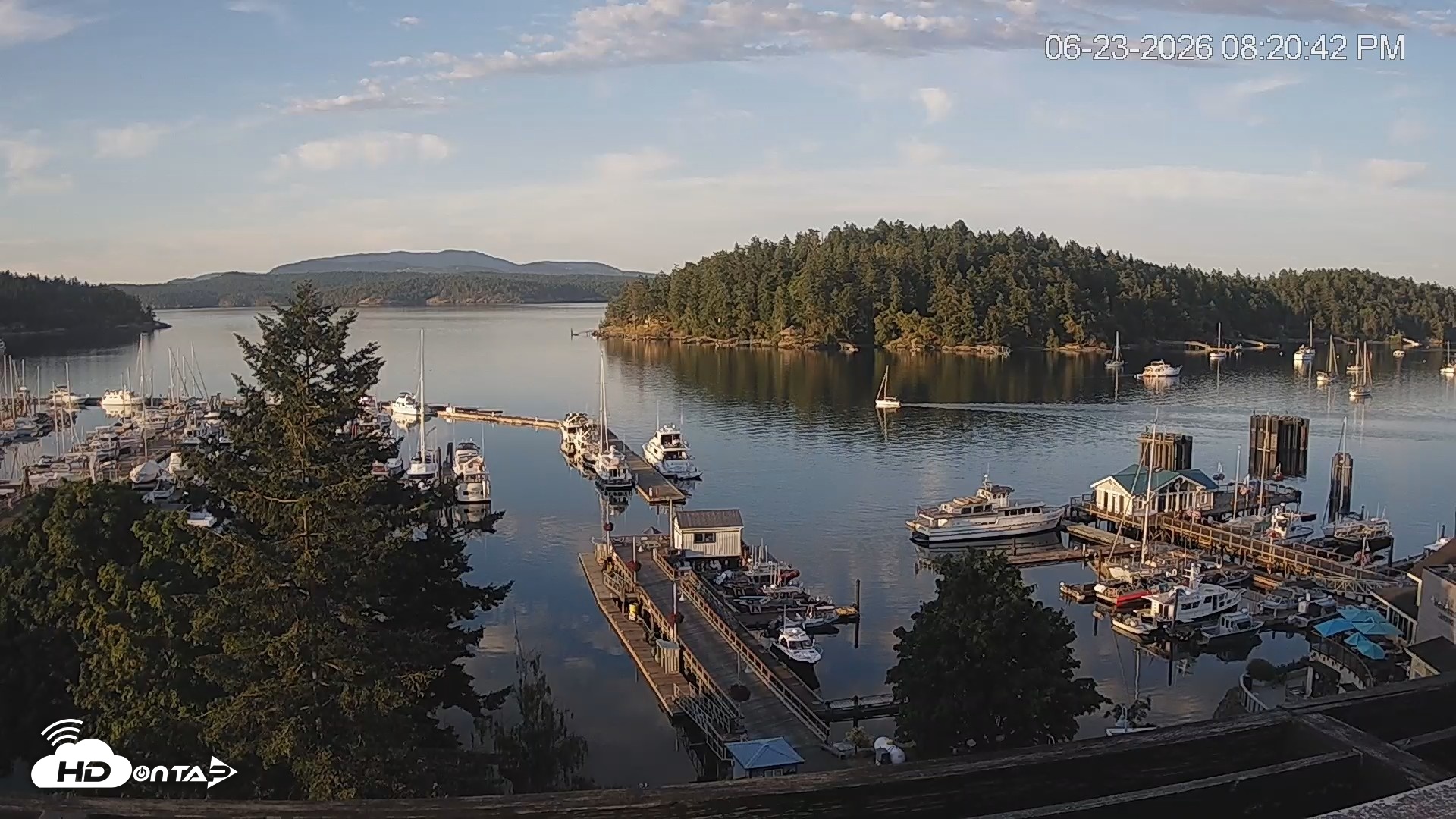 Snapshot of Friday Harbor - San Juan Island Live Webcam taken Jun 23, 2026, 8:21pm PDT