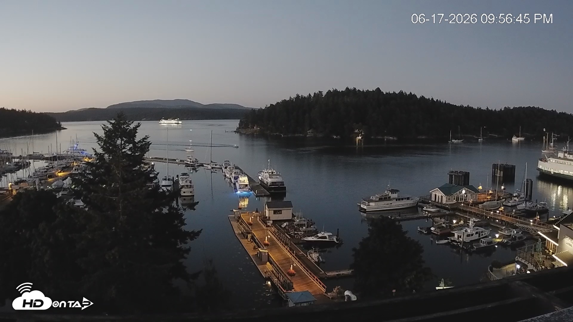 Snapshot of Friday Harbor - San Juan Island Live Webcam taken Jun 17, 2026, 9:57pm PDT