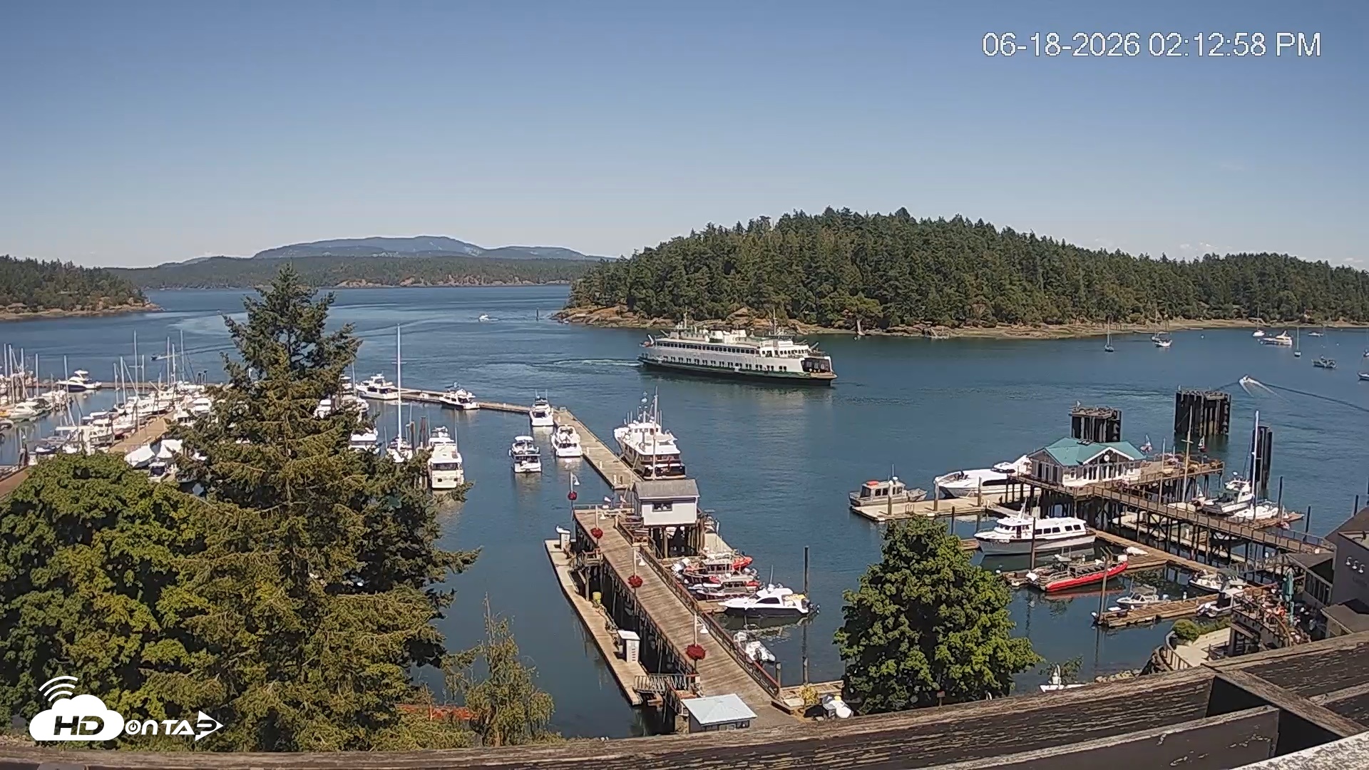Snapshot of Friday Harbor - San Juan Island Live Webcam taken Jun 18, 2026, 2:13pm PDT