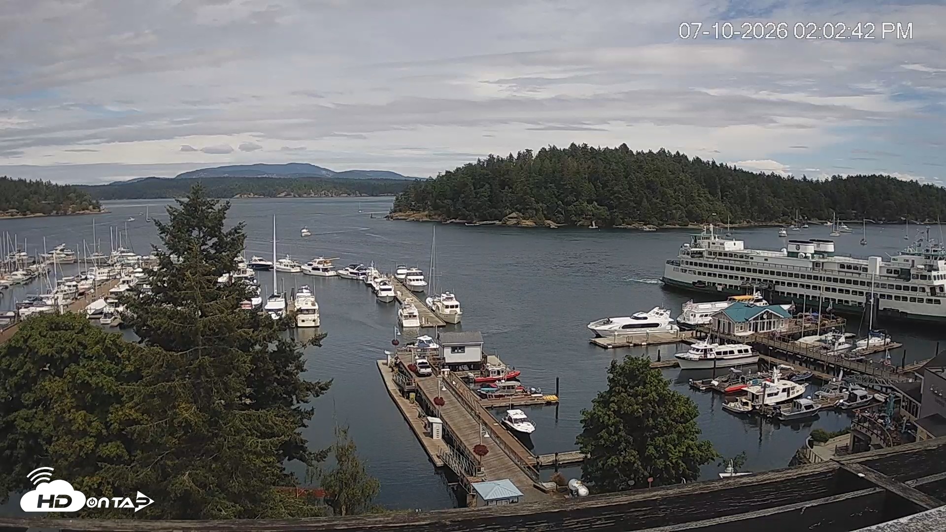 Snapshot of Friday Harbor - San Juan Island Live Webcam taken Jul 10, 2026, 2:03pm PDT