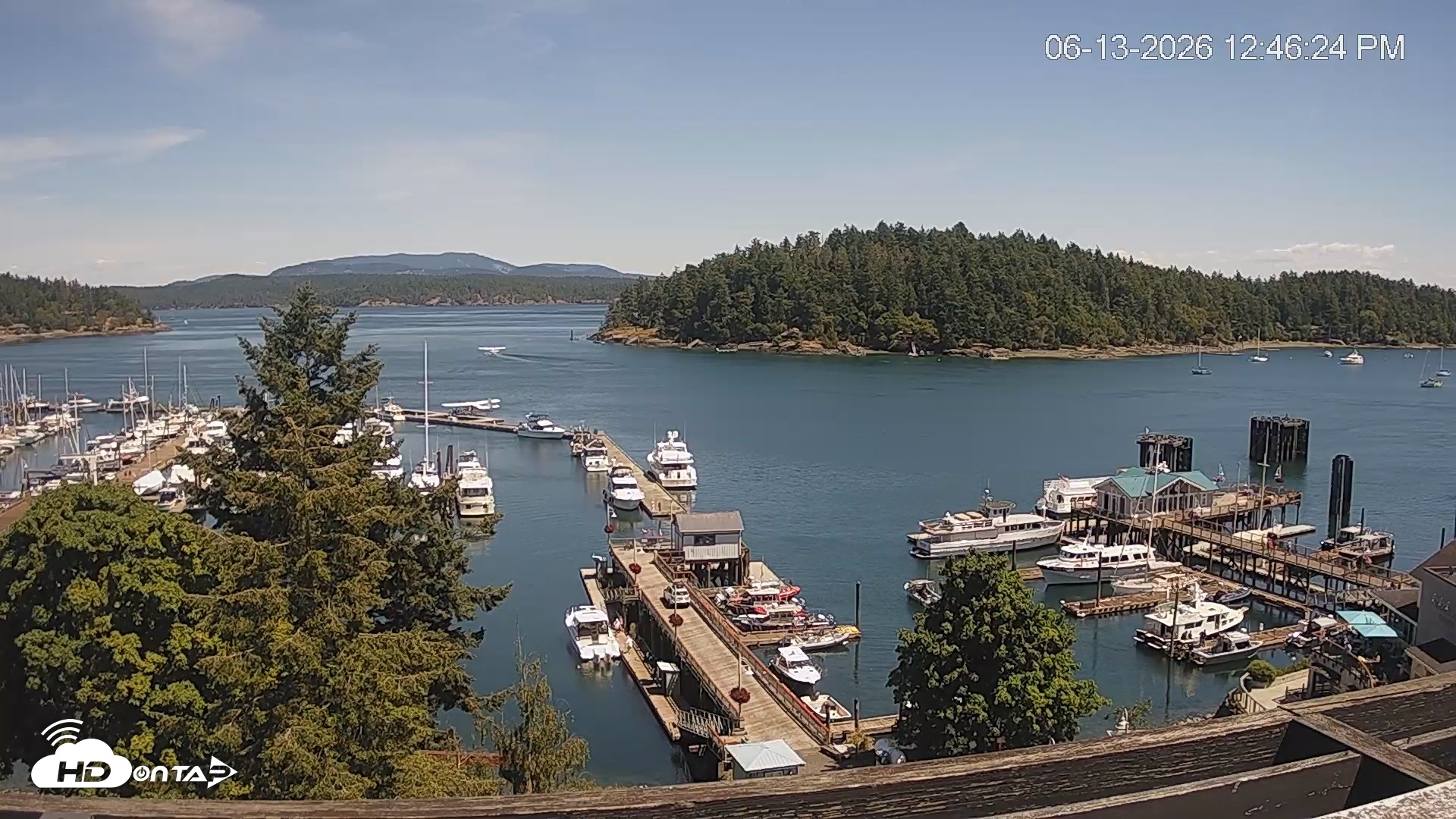 Snapshot of Friday Harbor - San Juan Island Live Webcam taken Jun 13, 2026, 12:47pm PDT