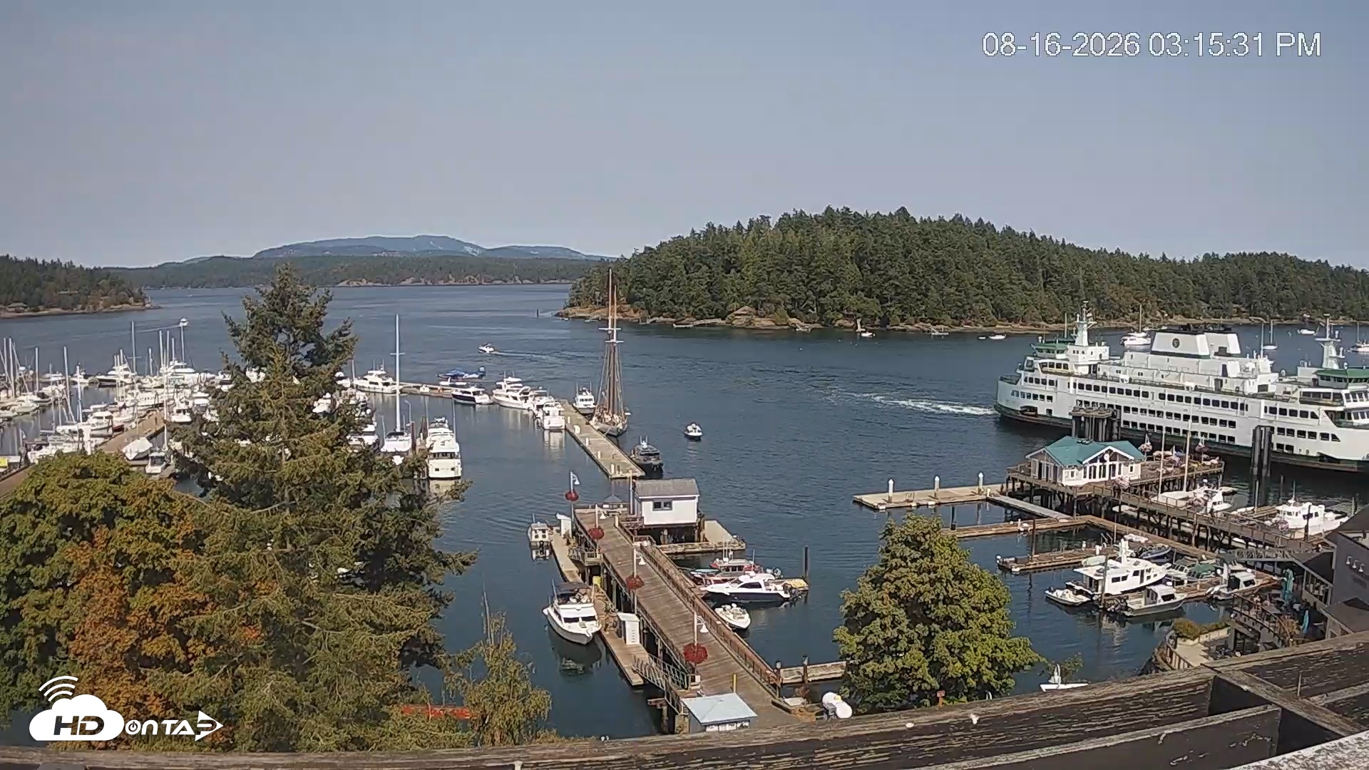 Snapshot of Friday Harbor - San Juan Island Live Webcam taken Aug 16, 2026, 3:16pm PDT