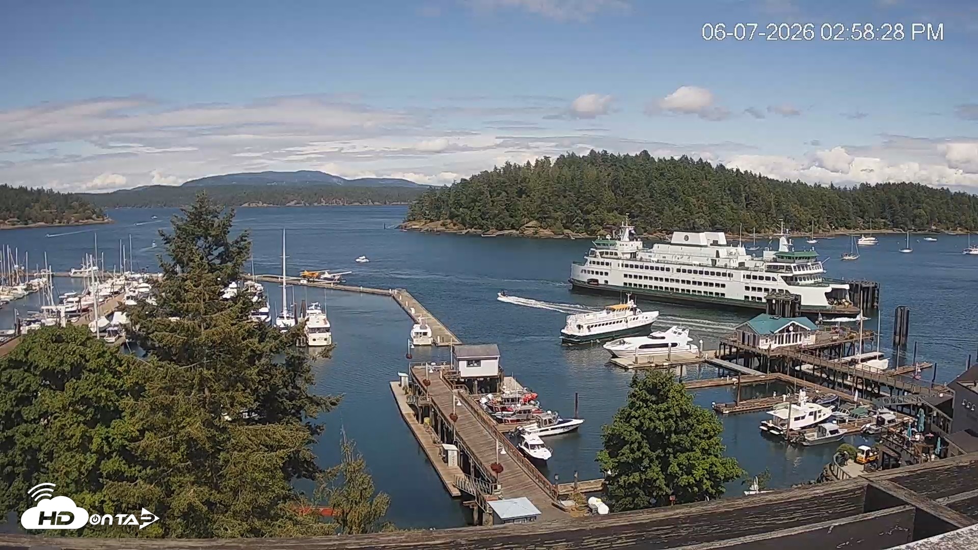Snapshot of Friday Harbor - San Juan Island Live Webcam taken Jun 7, 2026, 2:59pm PDT
