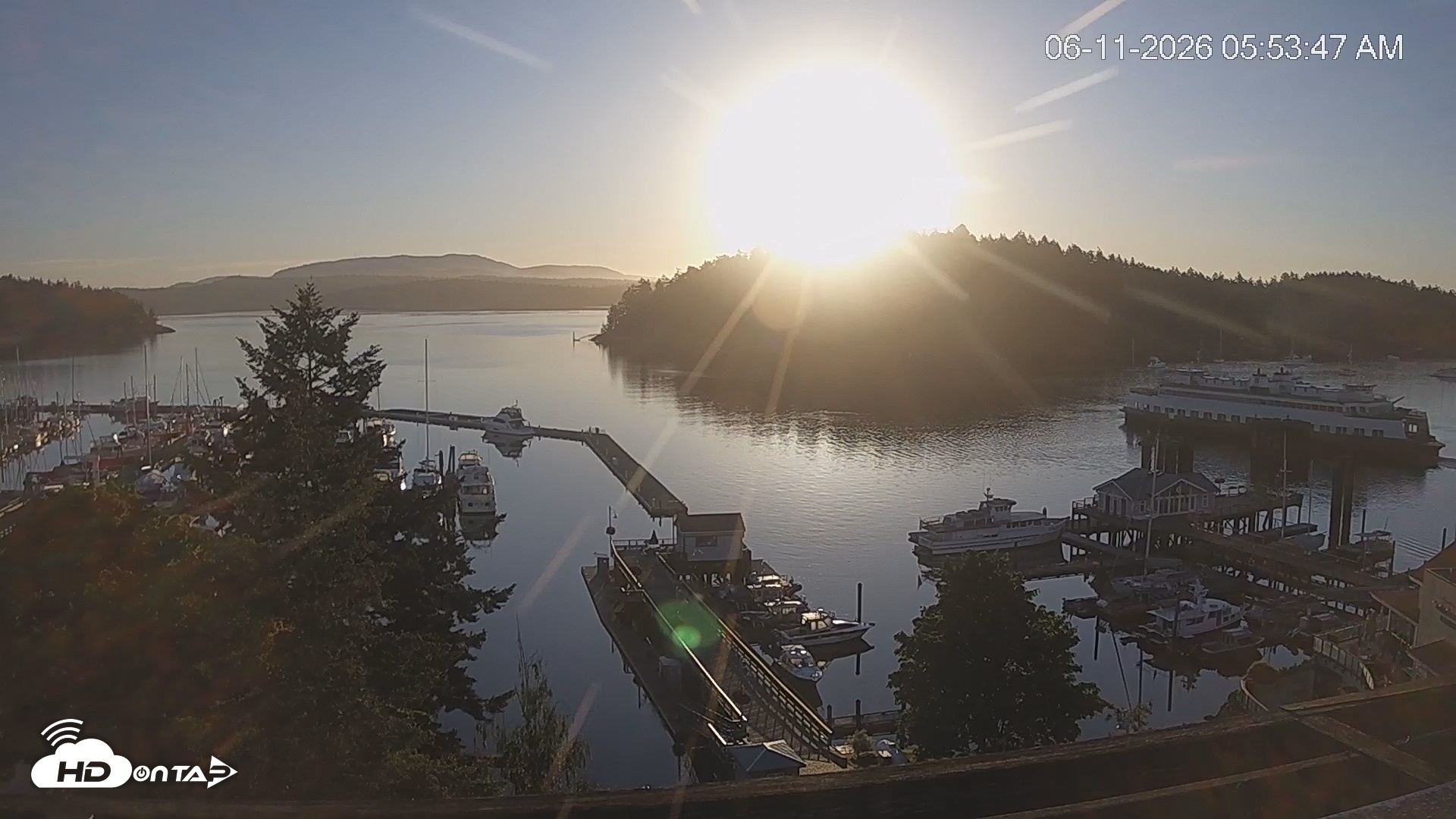 Snapshot of Friday Harbor - San Juan Island Live Webcam taken Jun 11, 2026, 5:54am PDT