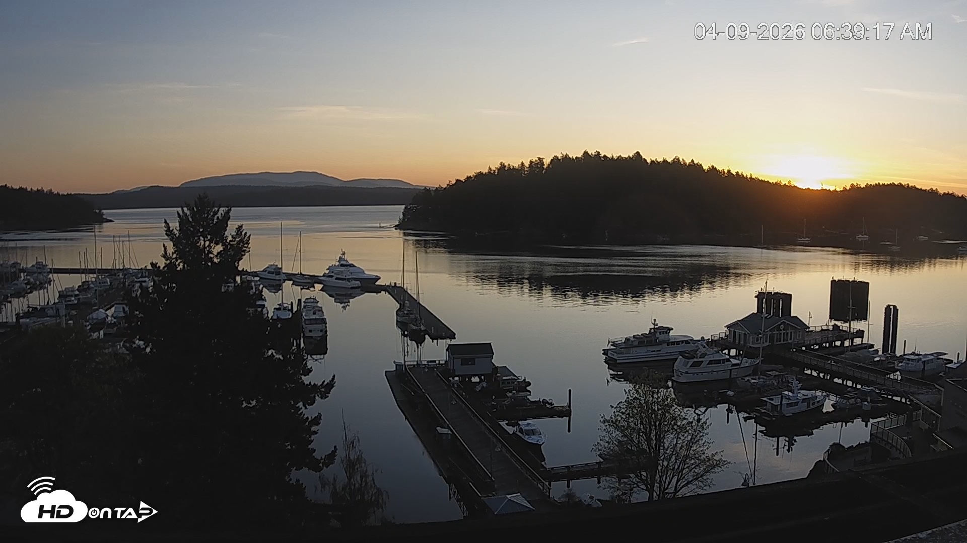 Snapshot of Friday Harbor - San Juan Island Live Webcam taken Apr 9, 2026, 6:39am PDT