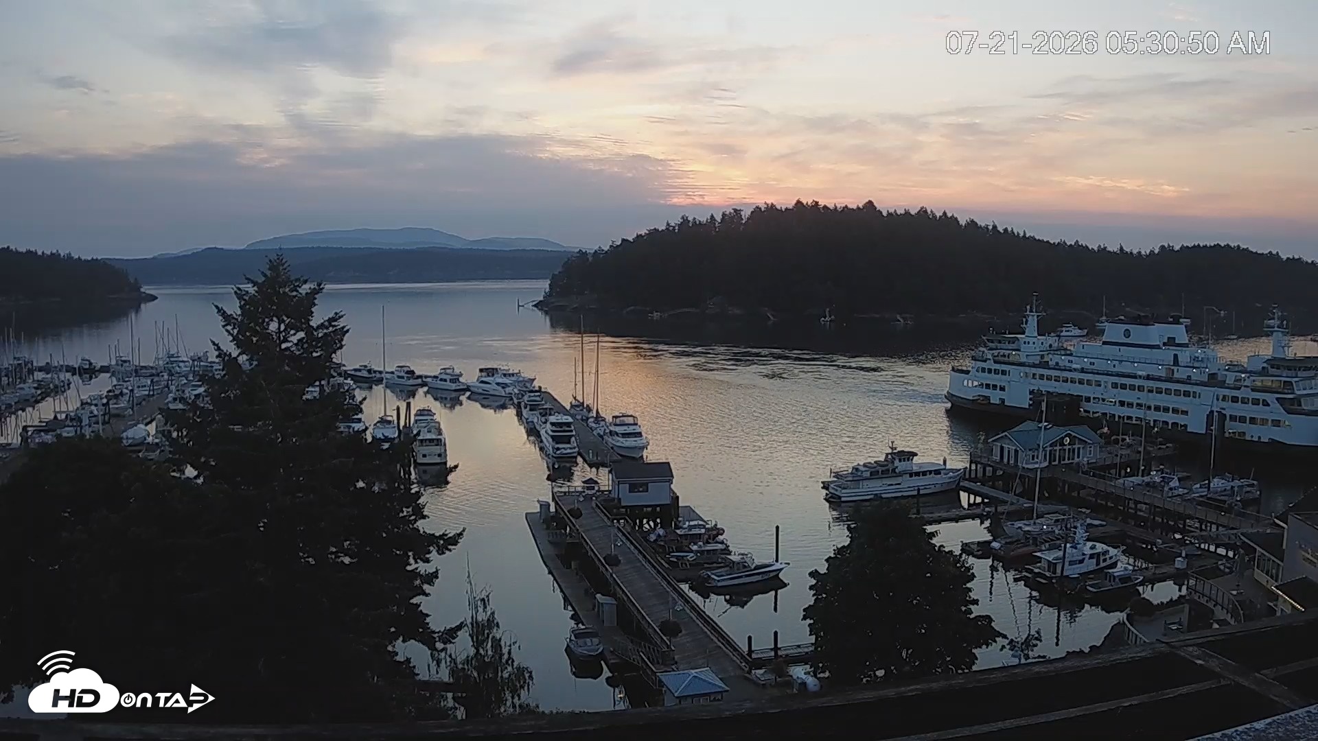 Snapshot of Friday Harbor - San Juan Island Live Webcam taken Jul 21, 2026, 5:31am PDT