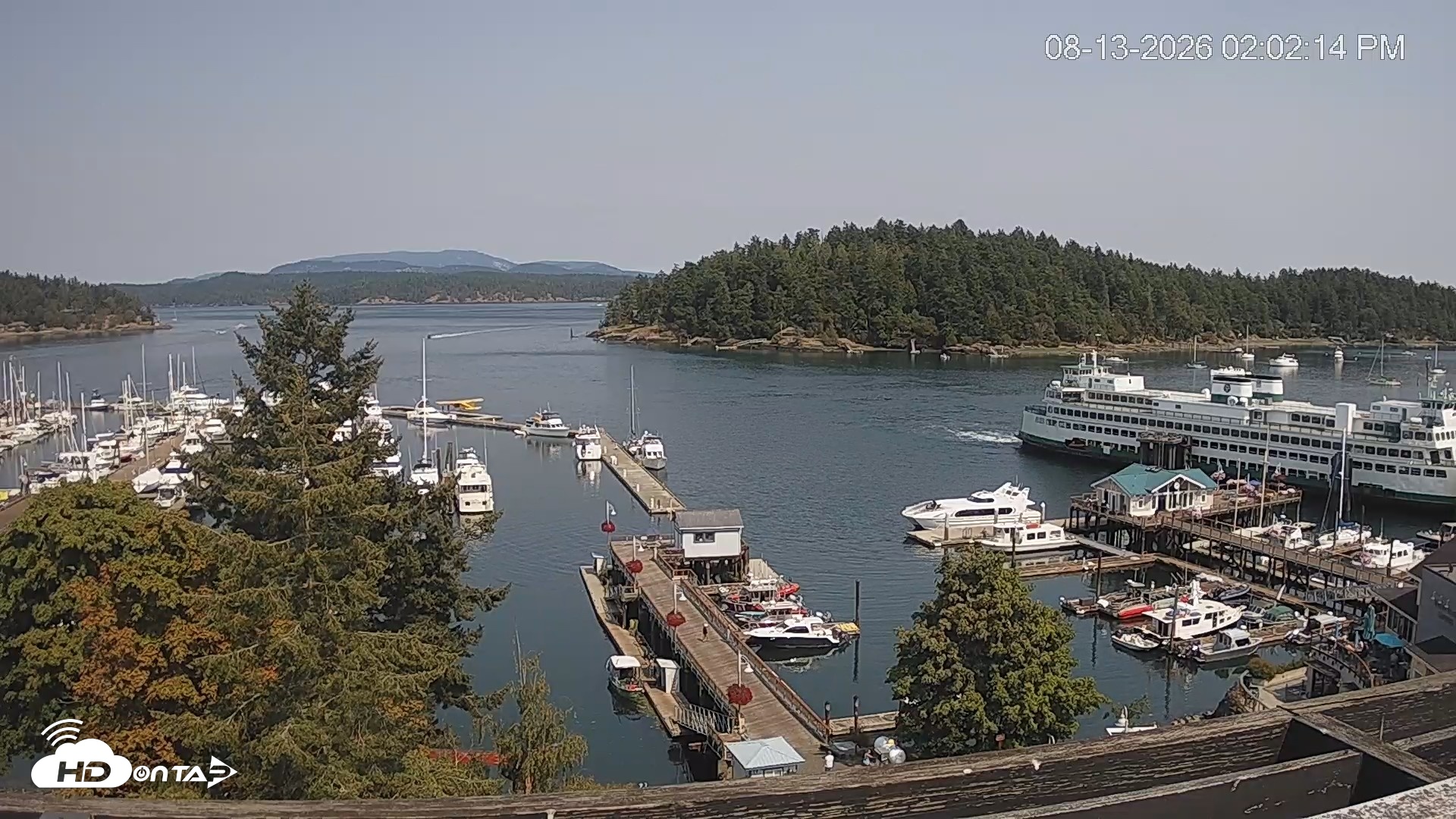 Snapshot of Friday Harbor - San Juan Island Live Webcam taken Aug 13, 2026, 2:03pm PDT