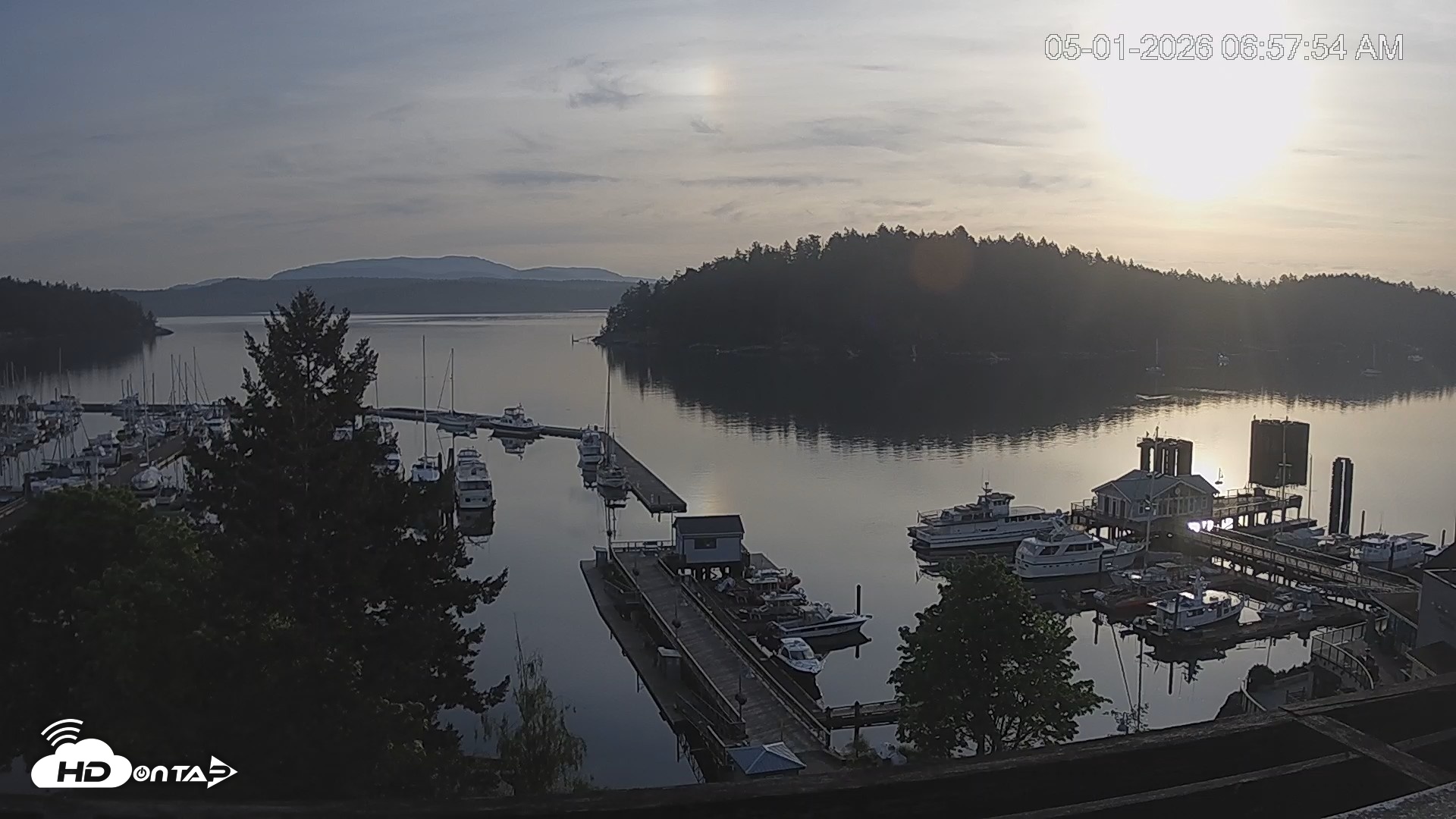Snapshot of Friday Harbor - San Juan Island Live Webcam taken May 1, 2026, 6:58am PDT