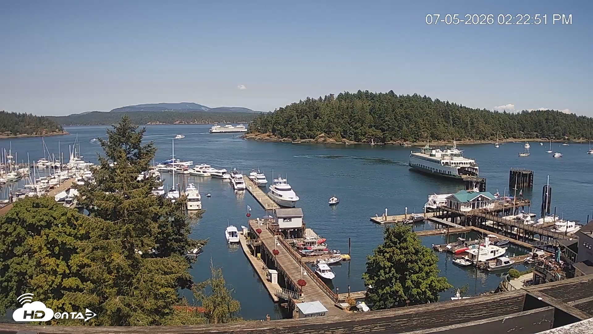 Snapshot of Friday Harbor - San Juan Island Live Webcam taken Jul 5, 2026, 2:24pm PDT
