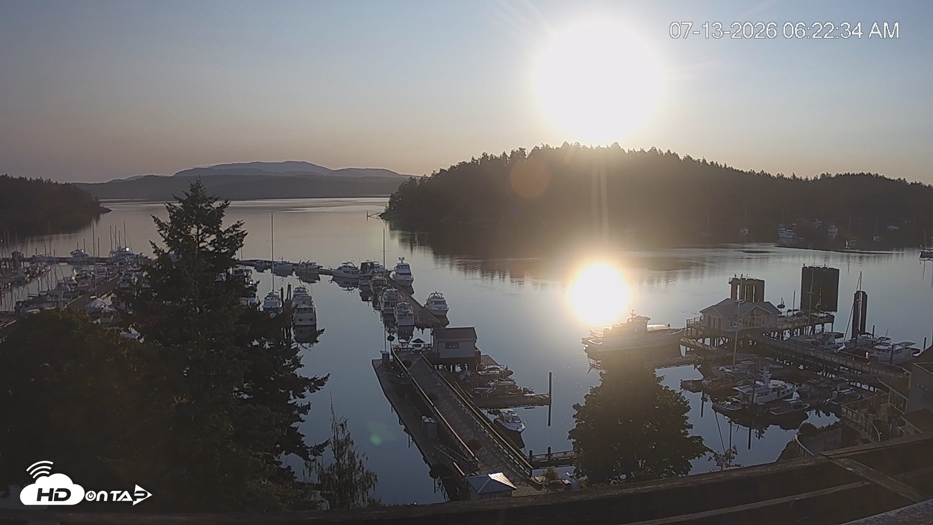 Snapshot of Friday Harbor - San Juan Island Live Webcam taken Jul 13, 2026, 6:23am PDT