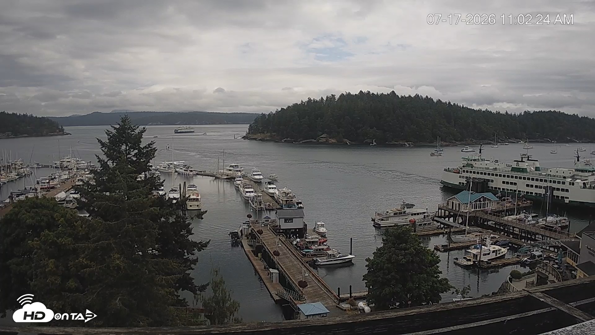 Snapshot of Friday Harbor - San Juan Island Live Webcam taken Jul 17, 2026, 11:03am PDT