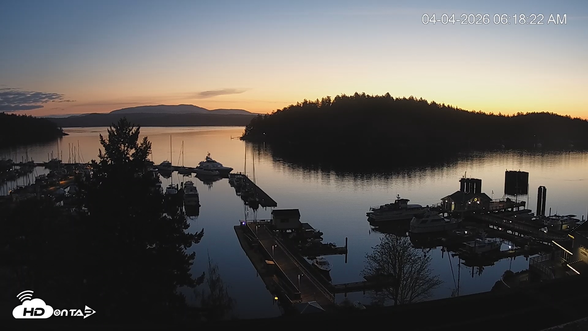 Snapshot of Friday Harbor - San Juan Island Live Webcam taken Apr 4, 2026, 6:19am PDT