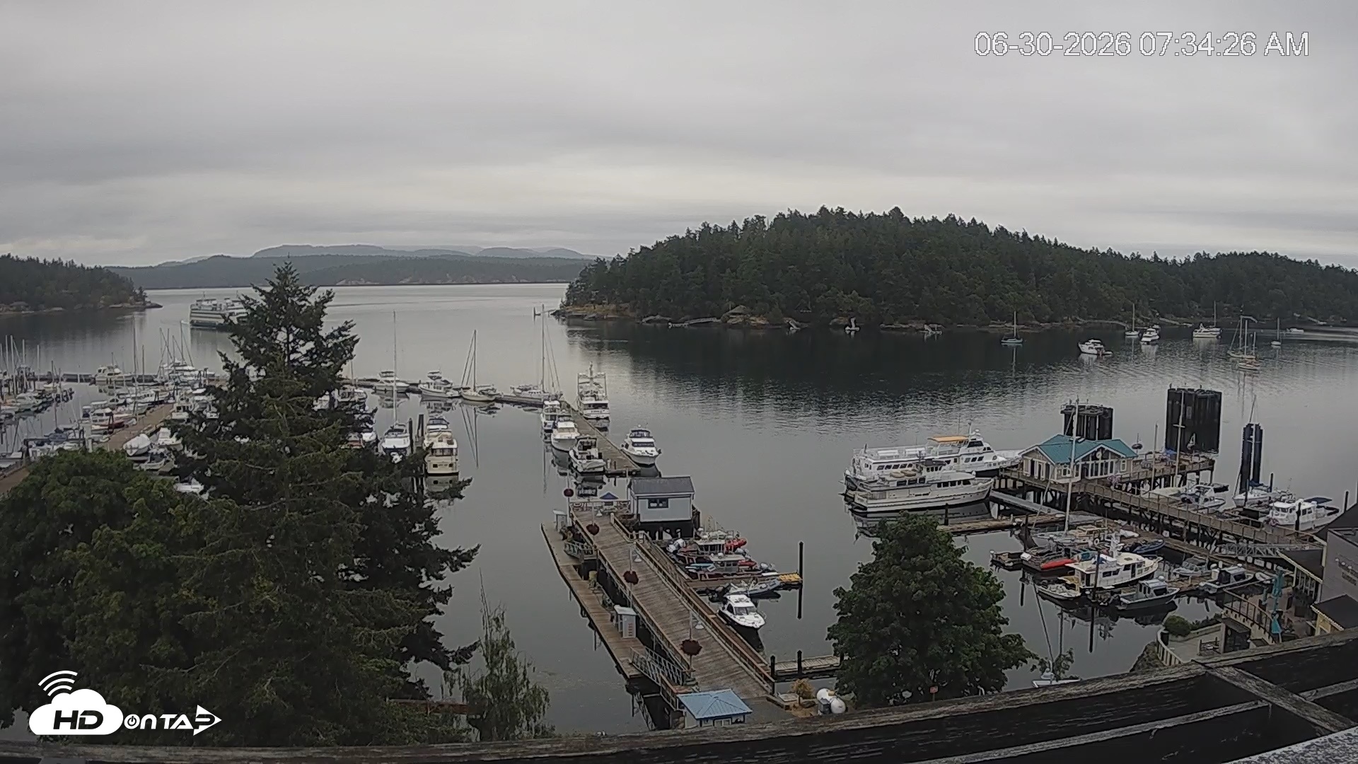 Snapshot of Friday Harbor - San Juan Island Live Webcam taken Jun 30, 2026, 7:35am PDT