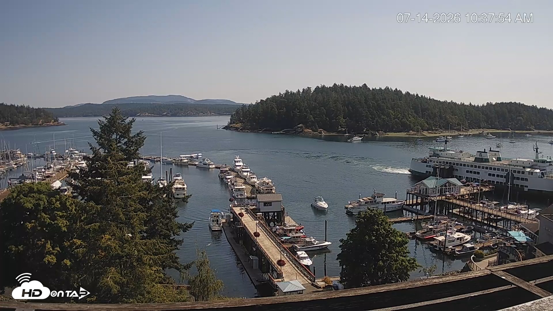 Snapshot of Friday Harbor - San Juan Island Live Webcam taken Jul 14, 2026, 10:38am PDT