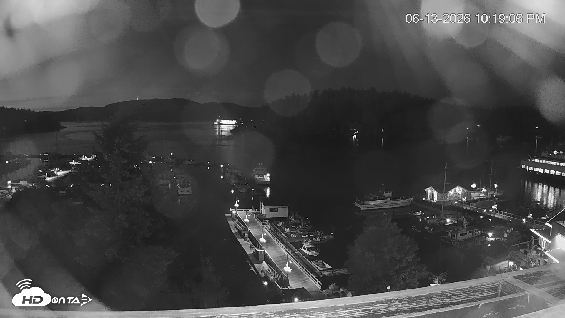 Snapshot of Friday Harbor - San Juan Island Live Webcam taken Jun 13, 2026, 10:19pm PDT