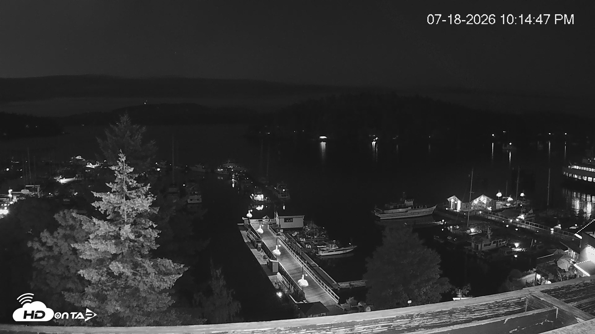 Snapshot of Friday Harbor - San Juan Island Live Webcam taken Jul 18, 2026, 10:15pm PDT