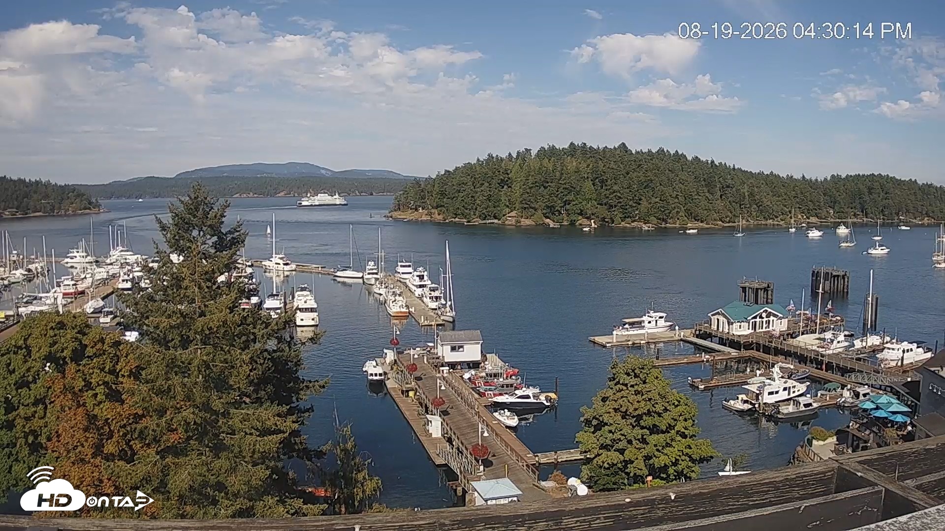 Snapshot of Friday Harbor - San Juan Island Live Webcam taken Aug 19, 2026, 4:30pm PDT