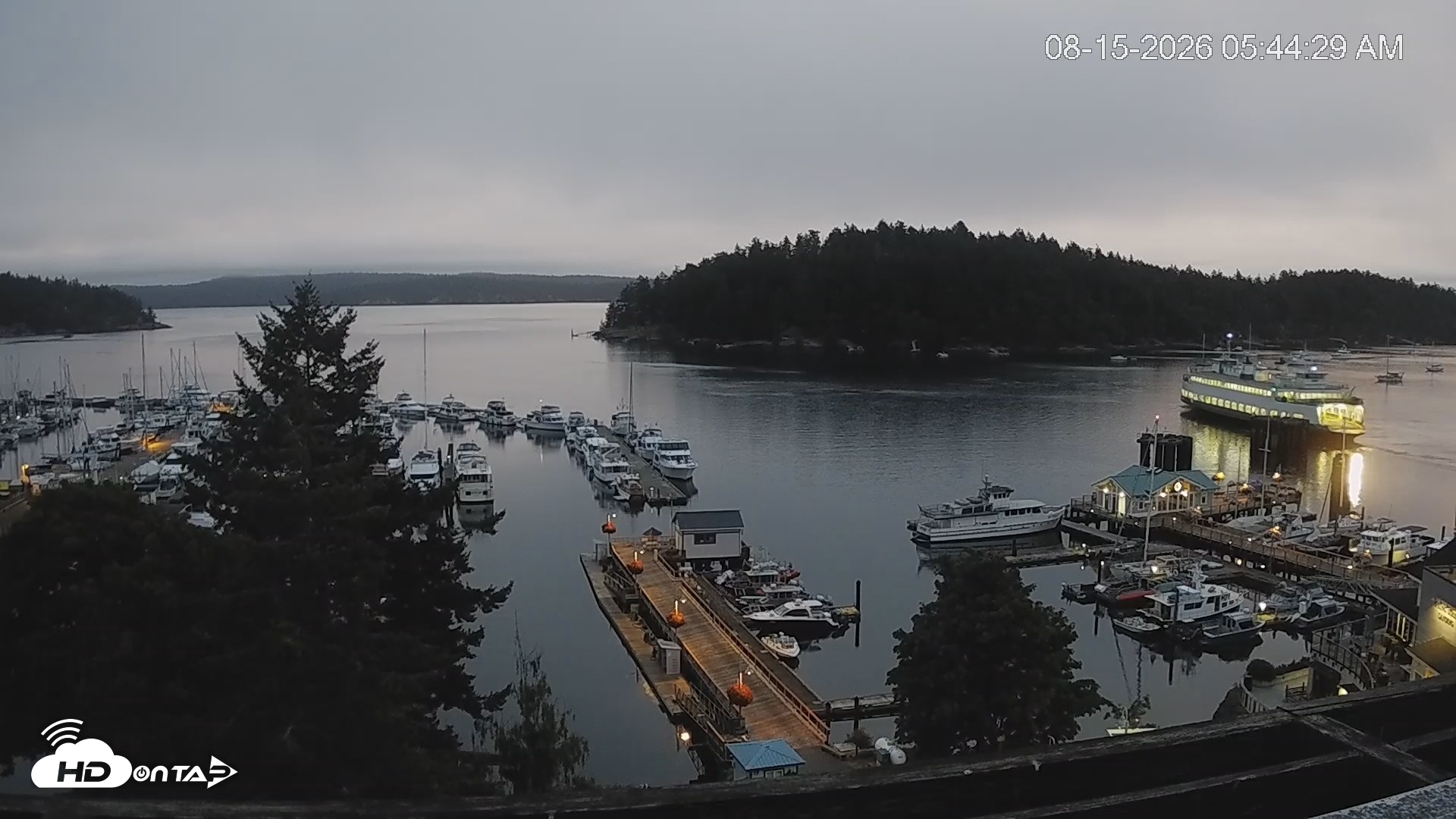Snapshot of Friday Harbor - San Juan Island Live Webcam taken Aug 15, 2026, 5:45am PDT