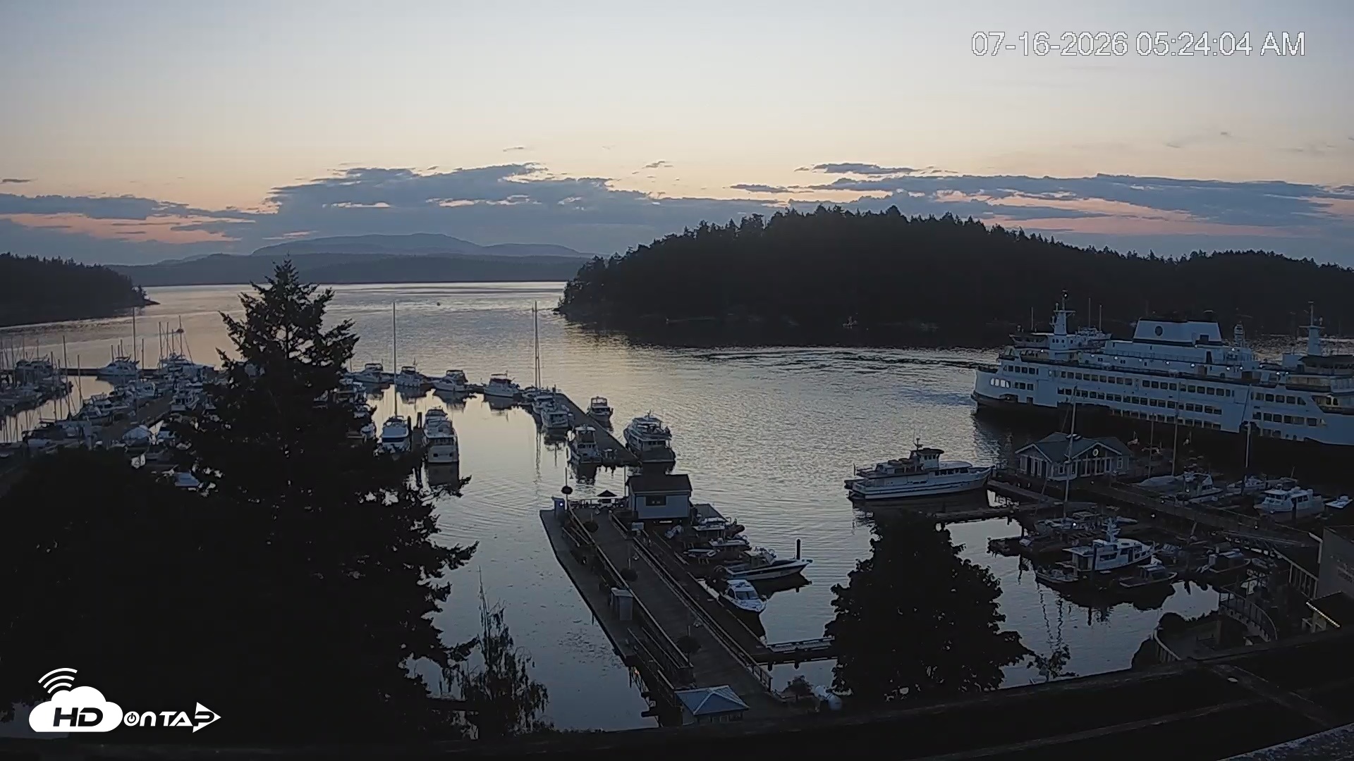 Snapshot of Friday Harbor - San Juan Island Live Webcam taken Jul 16, 2026, 5:24am PDT