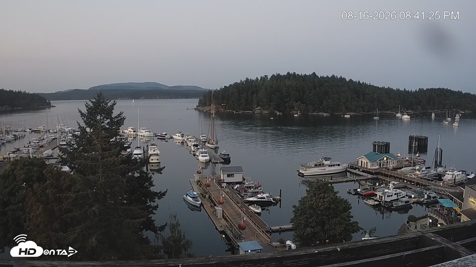 Snapshot of Friday Harbor - San Juan Island Live Webcam taken Aug 16, 2026, 8:42pm PDT